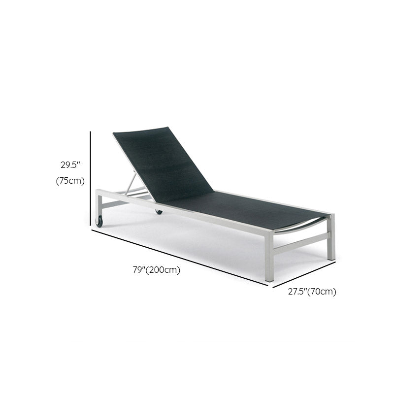 Aluminum Patio Daybed 1-Seat Outdoor Patio Sofa without Cushions