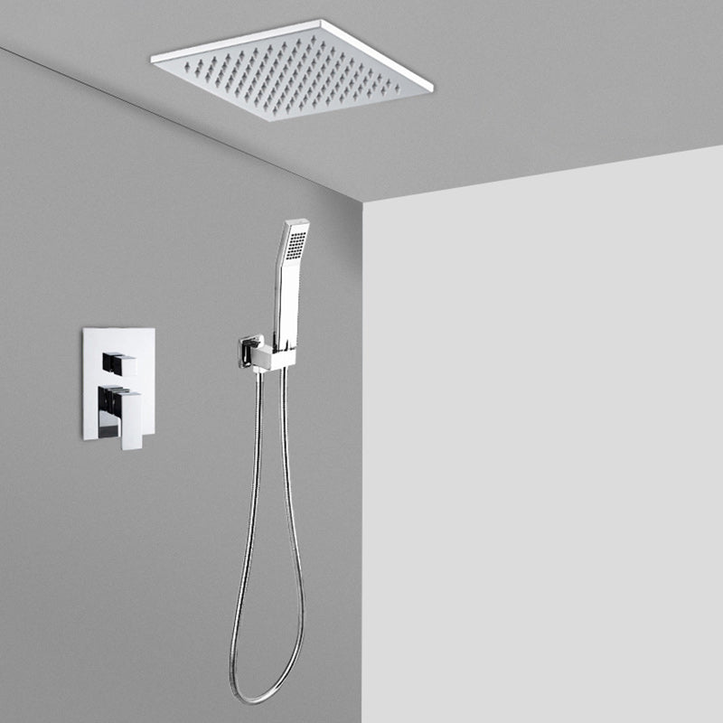 Modern Shower System Brass Adjustable Spray Pattern Ceiling Mounted Shower Combo