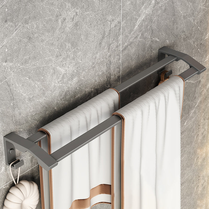 Modern Grey Bath Hardware Set Bath Shelf Towel Bar Bathroom Accessory Kit