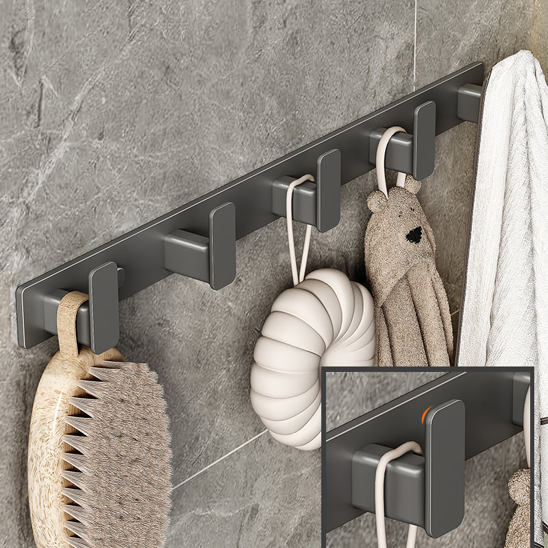 Modern Grey Bath Hardware Set Bath Shelf Towel Bar Bathroom Accessory Kit