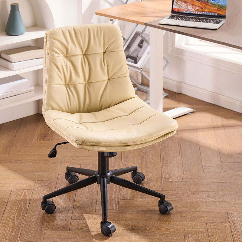 Armless Office Chair No Distressing Ergonomic Modern Desk Chair