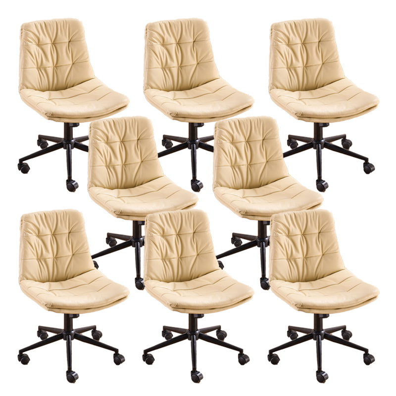 Armless Office Chair No Distressing Ergonomic Modern Desk Chair