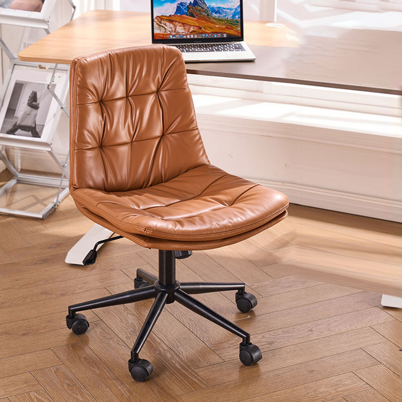 Armless Office Chair No Distressing Ergonomic Modern Desk Chair