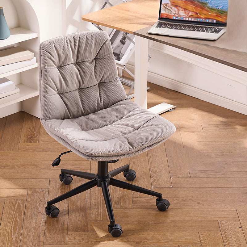 Armless Office Chair No Distressing Ergonomic Modern Desk Chair