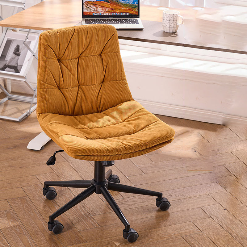 Armless Office Chair No Distressing Ergonomic Modern Desk Chair