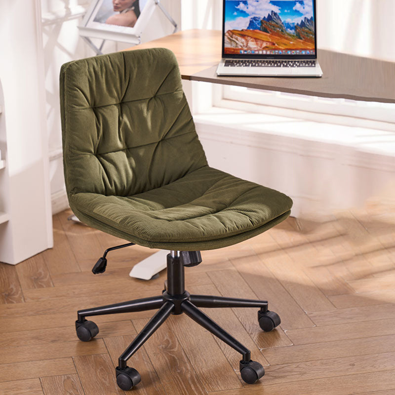 Armless Office Chair No Distressing Ergonomic Modern Desk Chair