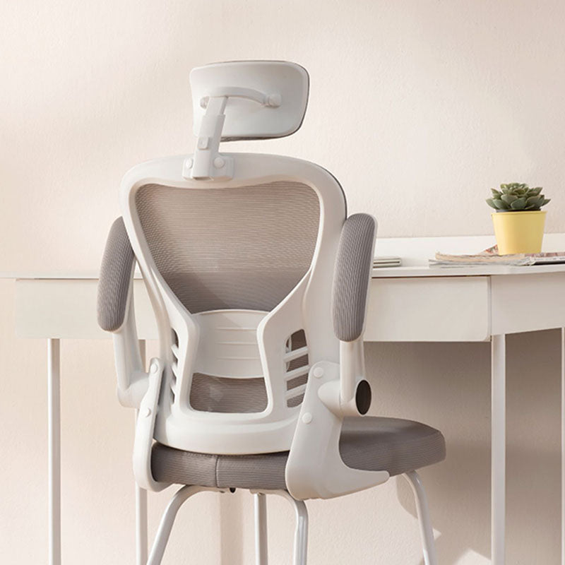 Modern Desk Chair No Distressing Padded Arms No Wheels Office Chair