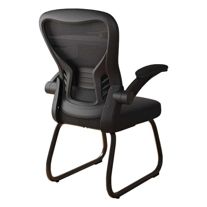 Modern Desk Chair No Distressing Padded Arms No Wheels Office Chair