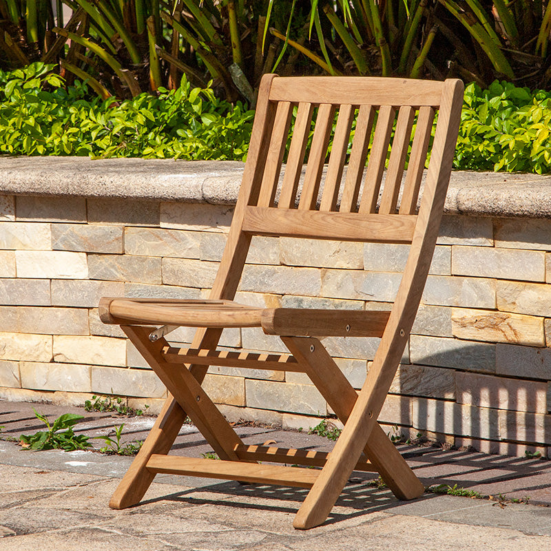 Modern Outdoor Dining Table Set 1/2/3/5 Pcs Teak Solid Wood Patio Dining Table and Chairs