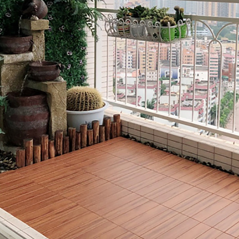 Engineered Flooring Planks Water Resistant Click-Locking for Patio Garden