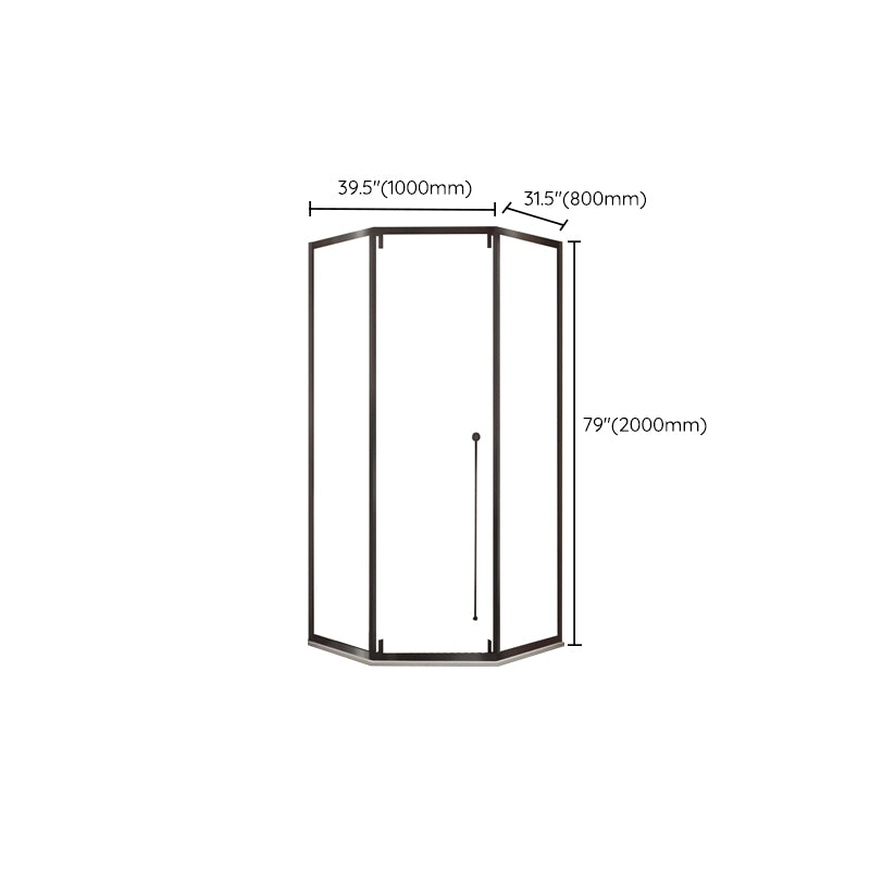 Single Sliding Shower Bath Door Tempered Glass Clear Shower Door