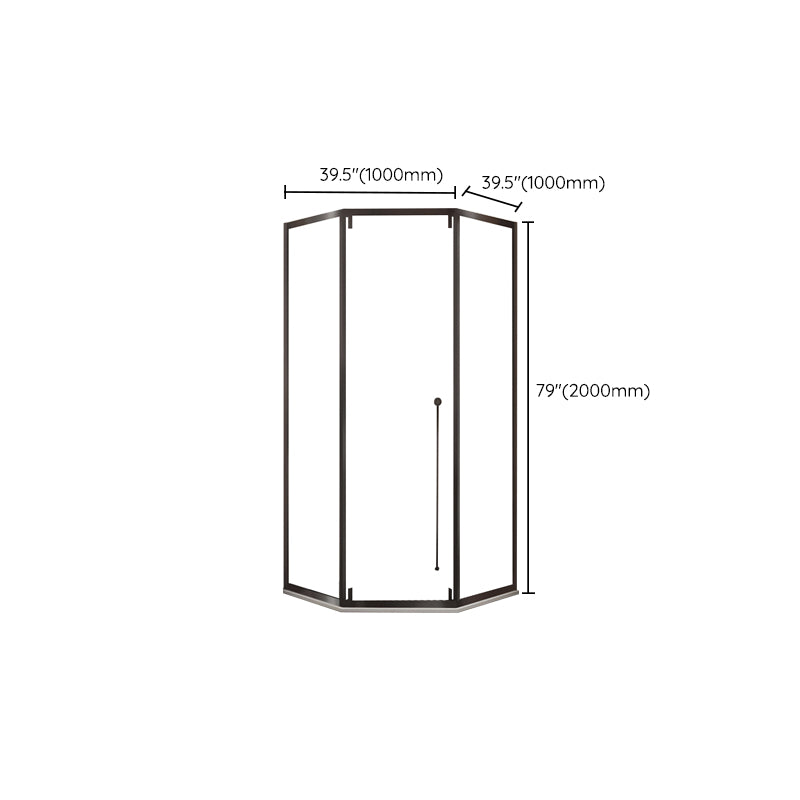 Single Sliding Shower Bath Door Tempered Glass Clear Shower Door