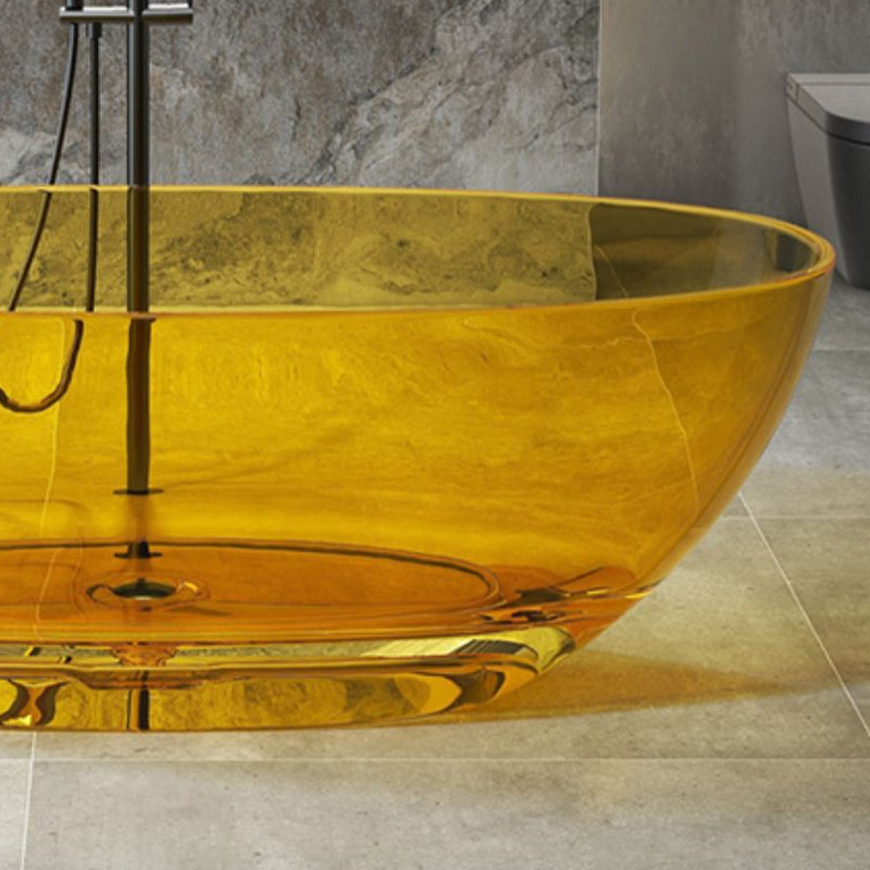 Antique Finish Soaking Bathtub Stand Alone Modern Oval Bath Tub