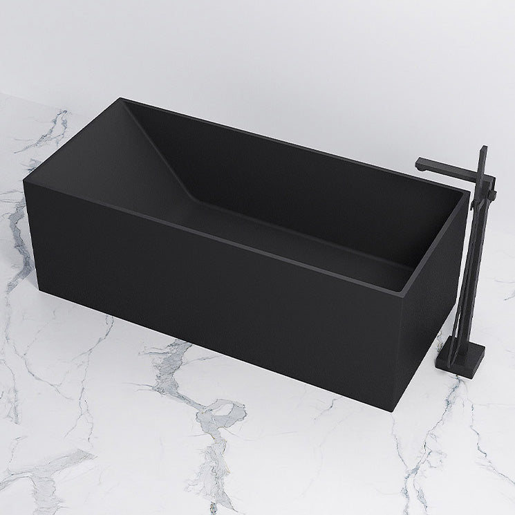 Stand Alone Rectangular Bath Modern Acrylic Soaking Back to Wall Bathtub