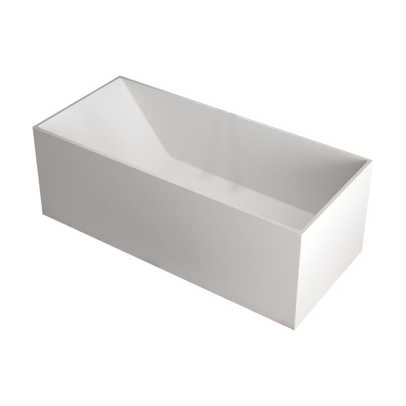 Stand Alone Rectangular Bath Modern Acrylic Soaking Back to Wall Bathtub