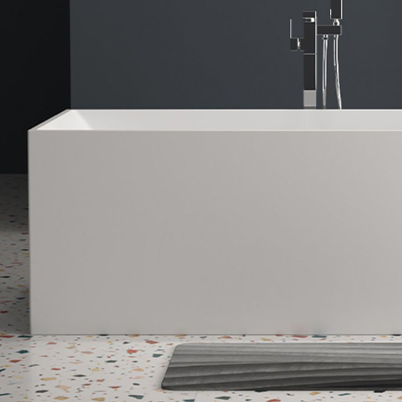 Stand Alone Rectangular Bath Modern Acrylic Soaking Back to Wall Bathtub