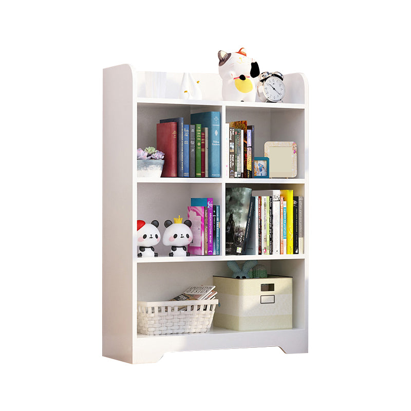 Contemporary Closed Back Bookshelf Freestanding Cubby Storage Bookcase
