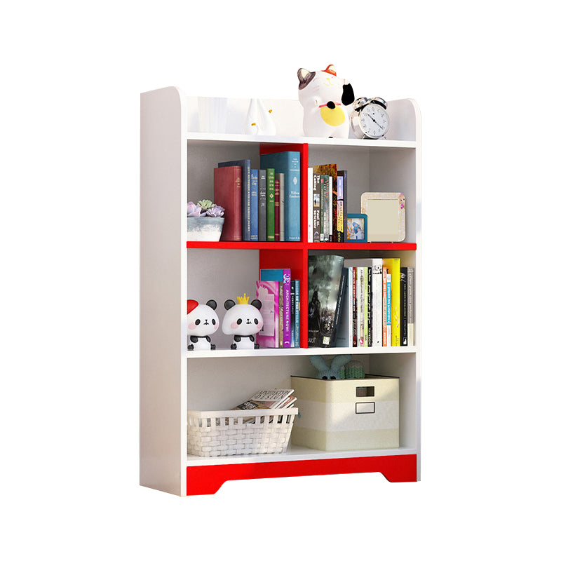 Contemporary Closed Back Bookshelf Freestanding Cubby Storage Bookcase