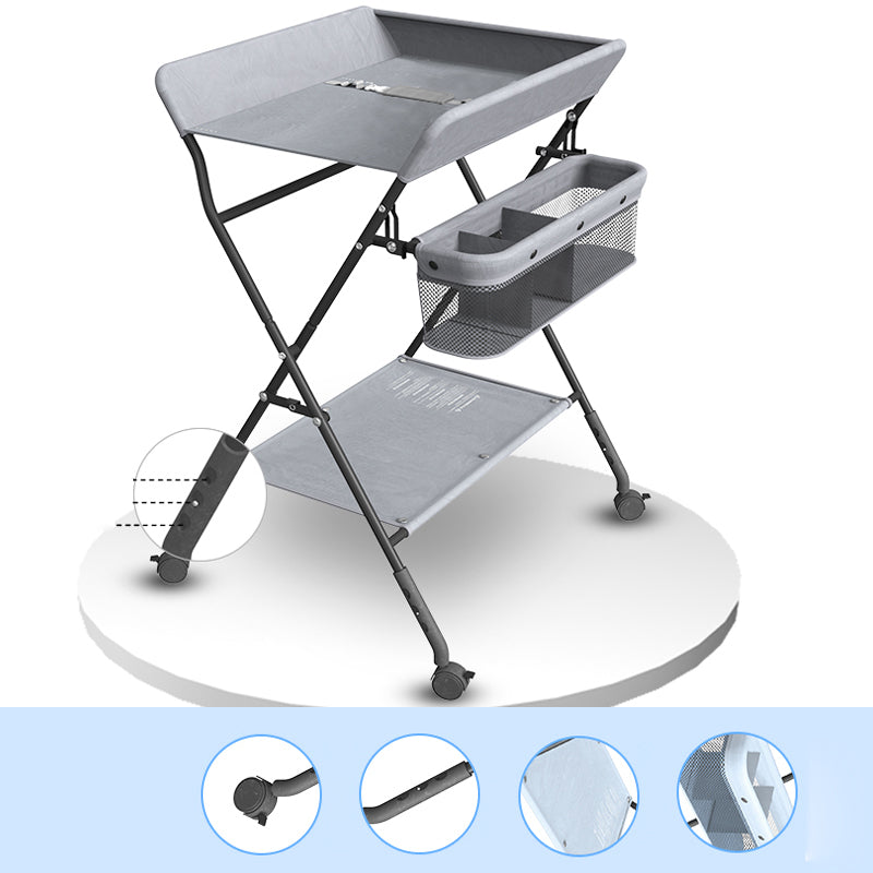 Portable Baby Changing Table Flat Top Changing Table with Safety Rails