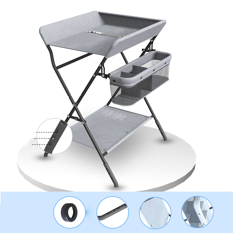 Portable Baby Changing Table Flat Top Changing Table with Safety Rails