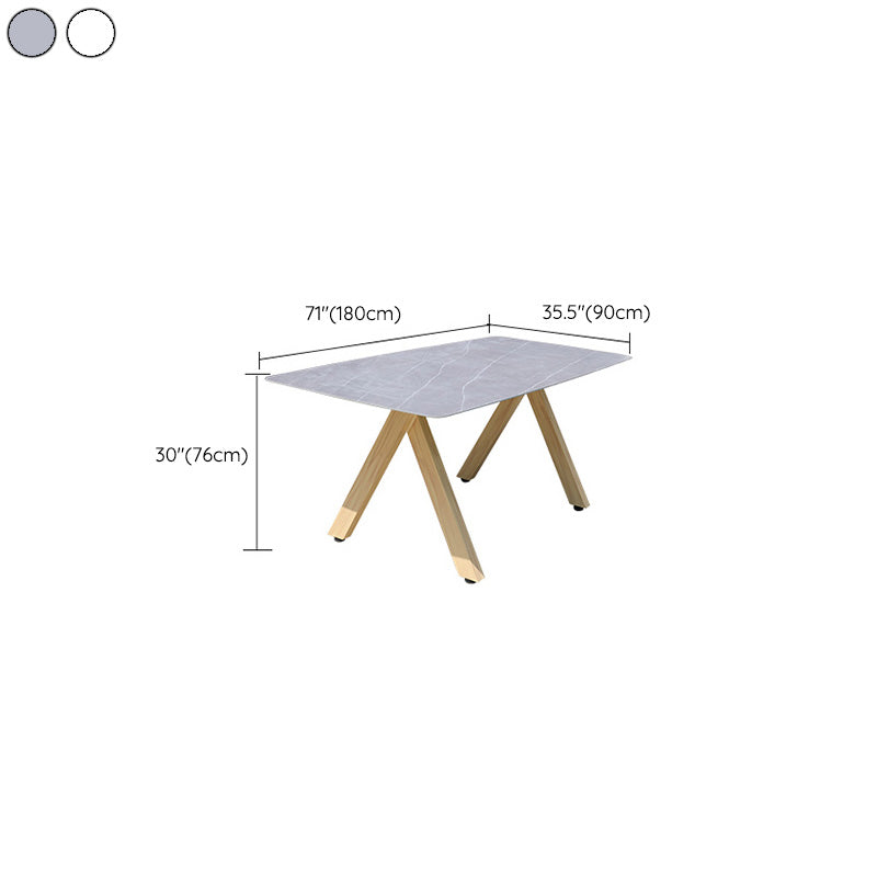 Modern Outdoor Dining Table Fire Resistant Patio Table with Aluminum Frame