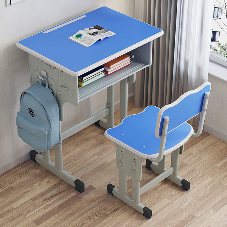 School Kids Desks Modern Adjustable Writing Desk with Storage