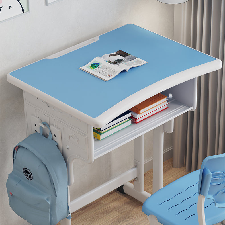 School Kids Desks Modern Adjustable Writing Desk with Storage