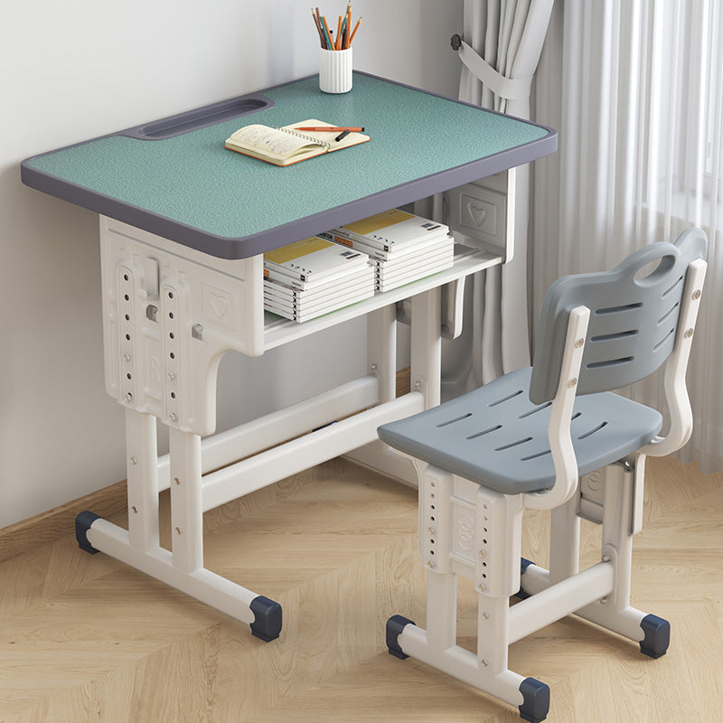 School Kids Desk and Chair Adjustable Writing Desk with Storage