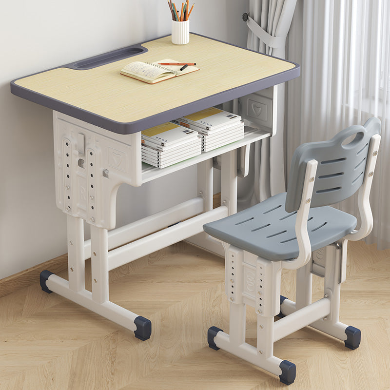 School Kids Desk and Chair Adjustable Writing Desk with Storage