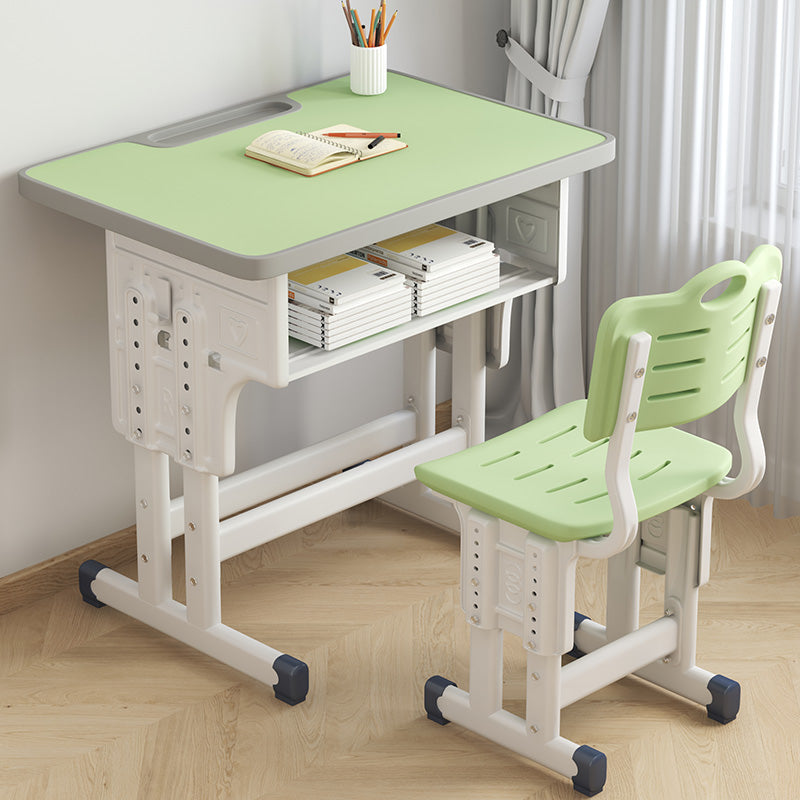 School Kids Desk and Chair Adjustable Writing Desk with Storage