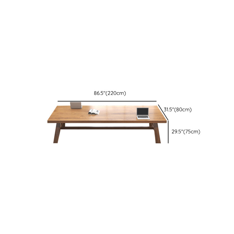 Modern Wood Task Desk Rectangular Shape Office Desk with 4 Legs