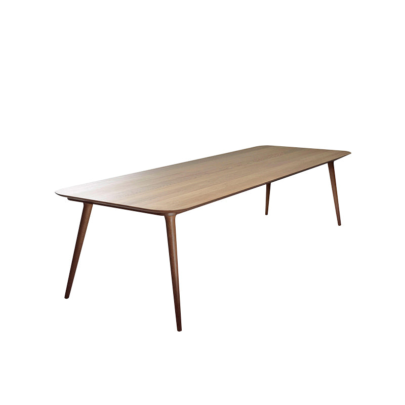 Rectangular Shaped Modern Office Tables Wooden Writing Desk in Brown