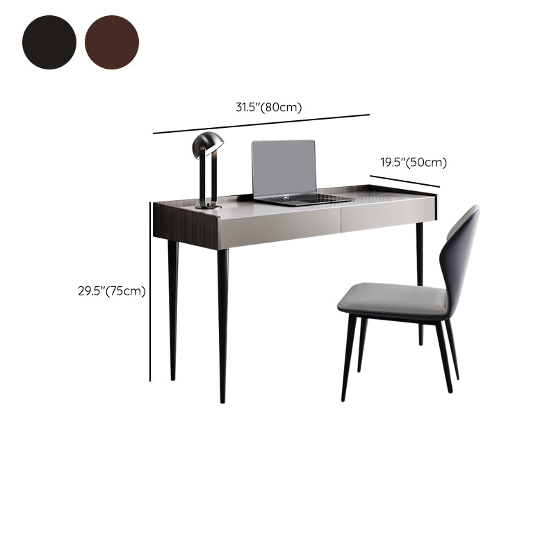 Modern Style Stone Task Desk Rectangular Shape Office Desk with 4 Legs