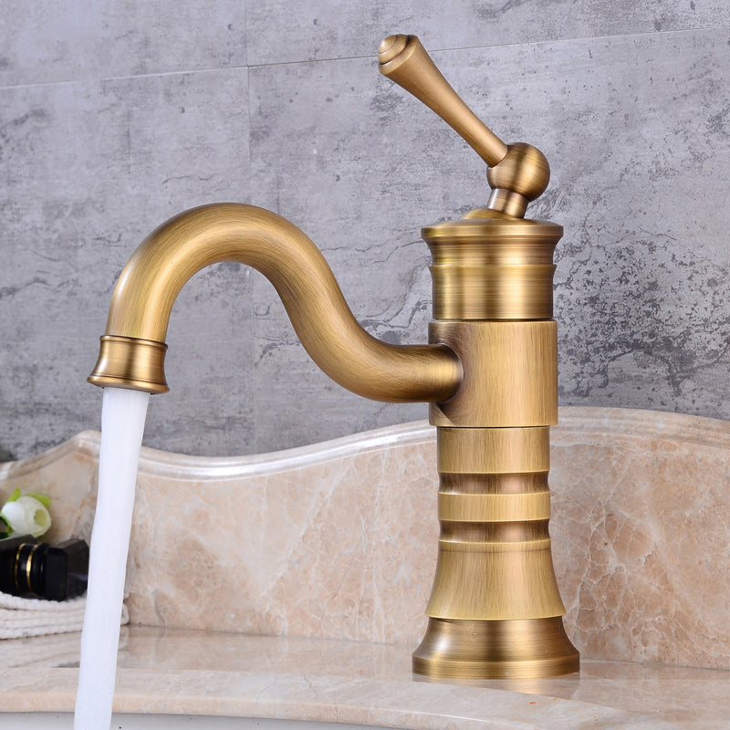 Classic Vessel Sink Bathroom Faucet Swivel Spout Single Handle Vessel Sink Faucet