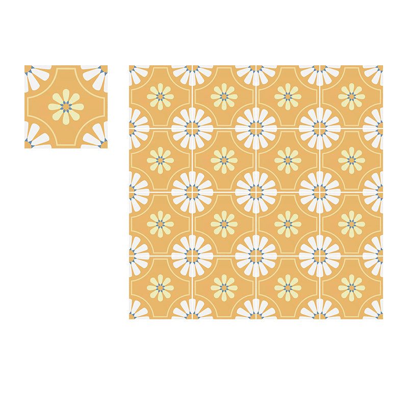 Modern Style Square Floor Tile Moroccan Print Straight Edge Waterproof Floor Tile