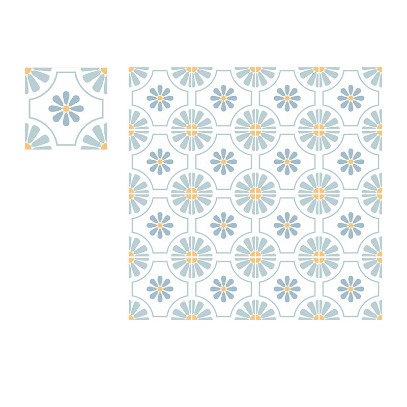 Modern Style Square Floor Tile Moroccan Print Straight Edge Waterproof Floor Tile