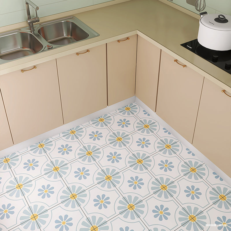 Modern Style Square Floor Tile Moroccan Print Straight Edge Waterproof Floor Tile