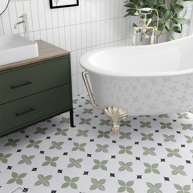 Modern Style Square Floor Tile Moroccan Print Straight Edge Waterproof Floor Tile