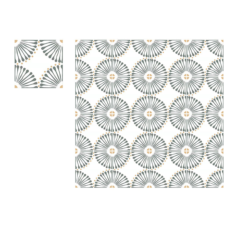 Modern Style Square Floor Tile Moroccan Print Straight Edge Waterproof Floor Tile