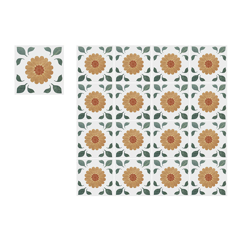 Modern Style Square Floor Tile Moroccan Print Straight Edge Waterproof Floor Tile