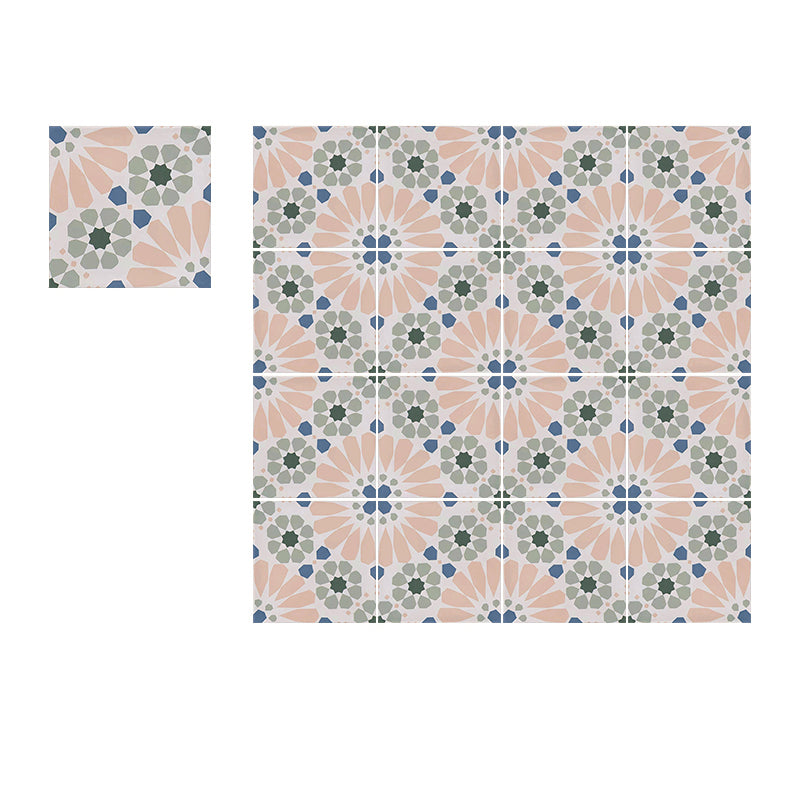 Modern Style Square Floor Tile Moroccan Print Straight Edge Waterproof Floor Tile