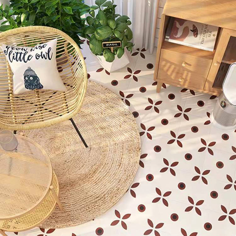 Modern Style Square Floor Tile Moroccan Print Straight Edge Waterproof Floor Tile