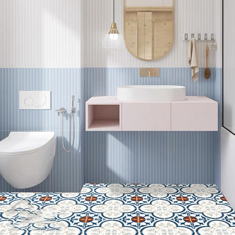 Modern Style Square Floor Tile Moroccan Print Straight Edge Waterproof Floor Tile