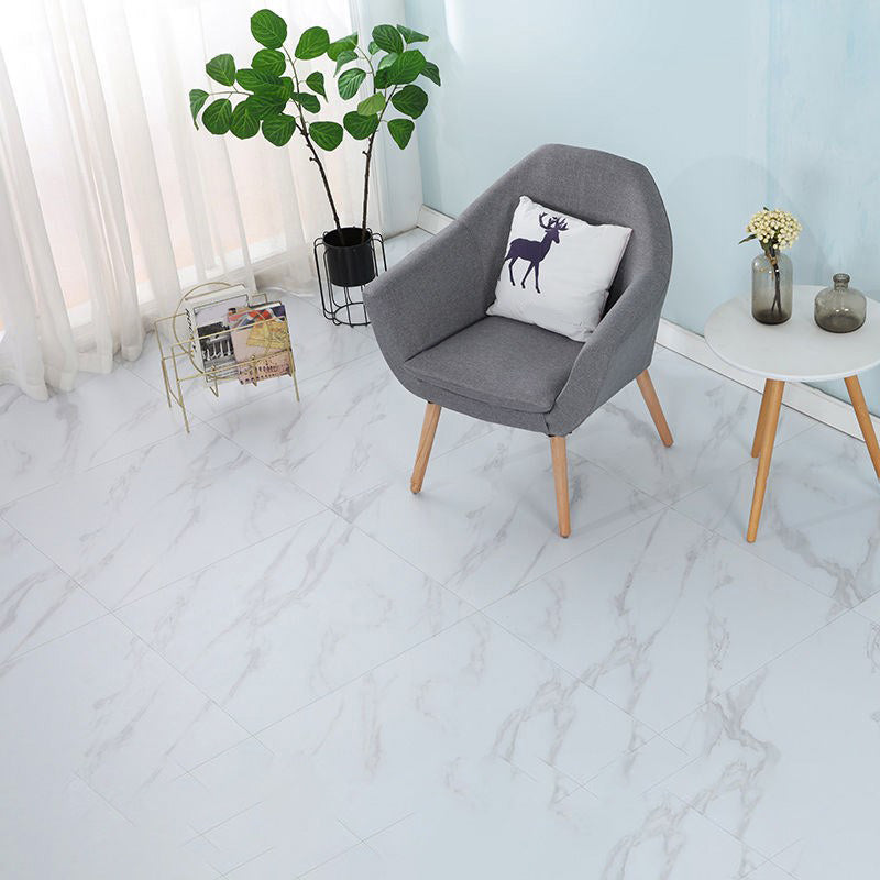 Home Indoor Vinyl Floor Peel and Stick Marble Print Square PVC Flooring