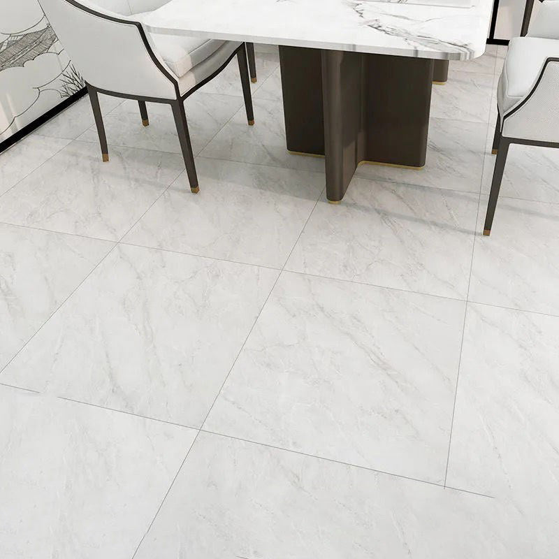 Home Indoor Vinyl Floor Peel and Stick Marble Print Square PVC Flooring