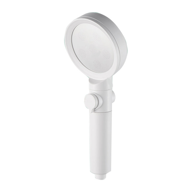 Handheld Shower Head Adjustable Spray Pattern White Round Shower Head