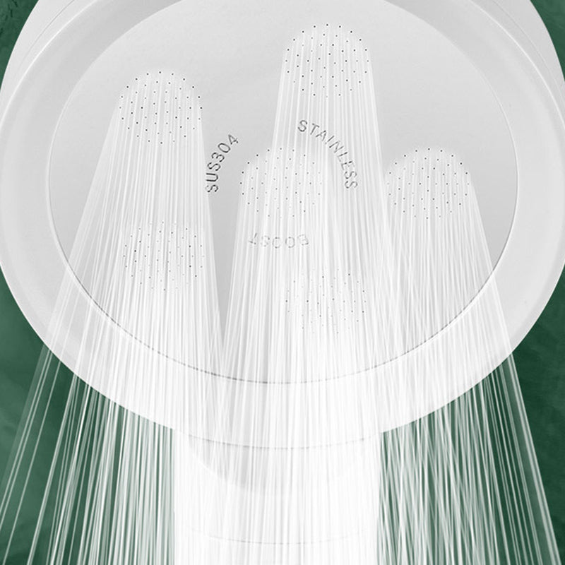 Handheld Shower Head Adjustable Spray Pattern White Round Shower Head