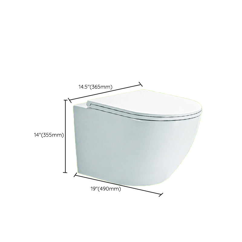 Contemporary Wall Hung Flush Toilet Ceramic Urine Toilet with Seat for Bathroom