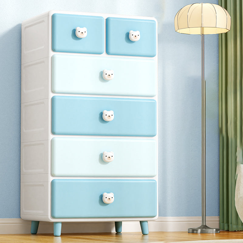 Contemporary Vertical Kids Furniture Plastic Nursery Dresser for Home