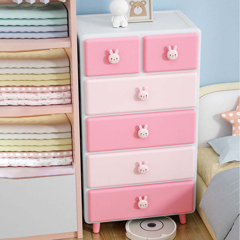 Contemporary Vertical Kids Furniture Plastic Nursery Dresser for Home